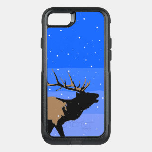 Bugling Elk in Winter  - Original Wildlife Art OtterBox Commuter iPhone SE/8/7 Case