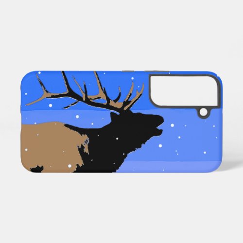Bugling Elk in Winter  _ Original Wildlife Art Samsung Galaxy S22 Case