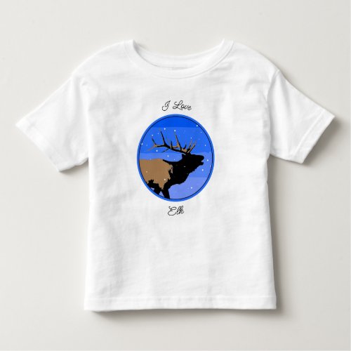 Bugling Elk in Winter  _ Original Wildlife Art Toddler T_shirt