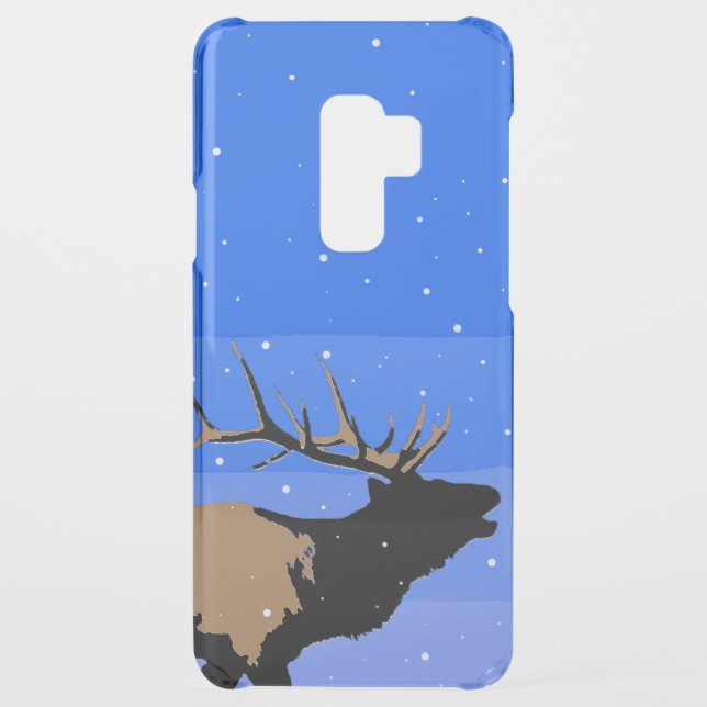Bugling Elk in Winter  - Original Wildlife Art Uncommon Samsung Galaxy Case (Back)