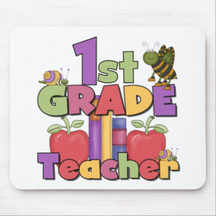 Bugs and Apples 1st Grade Mouse Pad