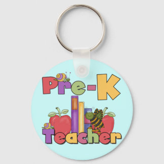 Bugs and Apples Pre-K Teacher Tshirts and Gifts Keychain