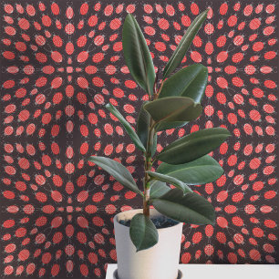 Bugs and Beetles Pattern Red Charcoal Gray Wallpaper