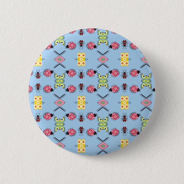 Bugs and Butterflies Pinback Button (Front)