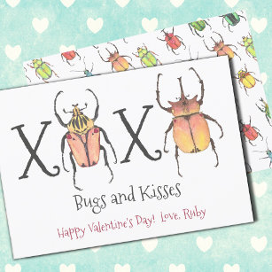 Bugs and Kisses XOXO Valentine's Day Invitation