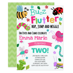 bug birthday invitations zazzle