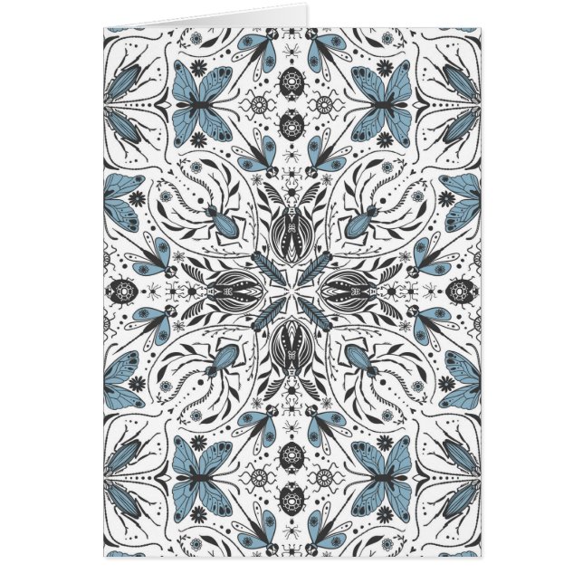 Bugs, black and blue cards (Front)