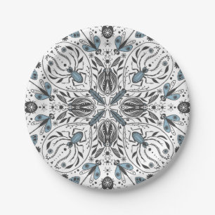 Bugs, black and blue paper plates