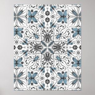 Bugs, black and blue poster