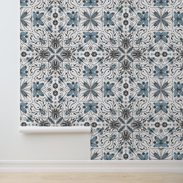 Bugs, black and blue wallpaper  (Application)