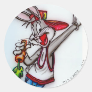 BUGS BUNNY™ Airbrush Classic Round Sticker
