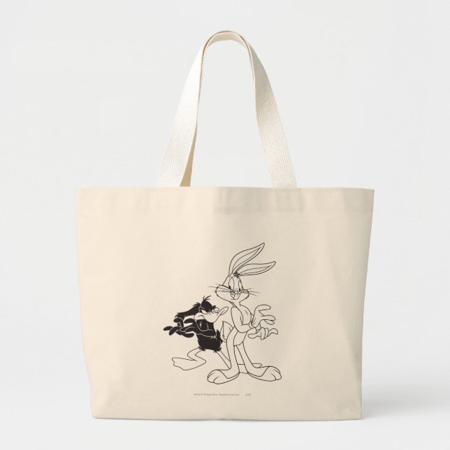 BUGS BUNNY™ and DAFFY DUCK™ Large Tote Bag (Front)