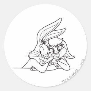 BUGS BUNNY™ and Lola Bunny 3 Classic Round Sticker