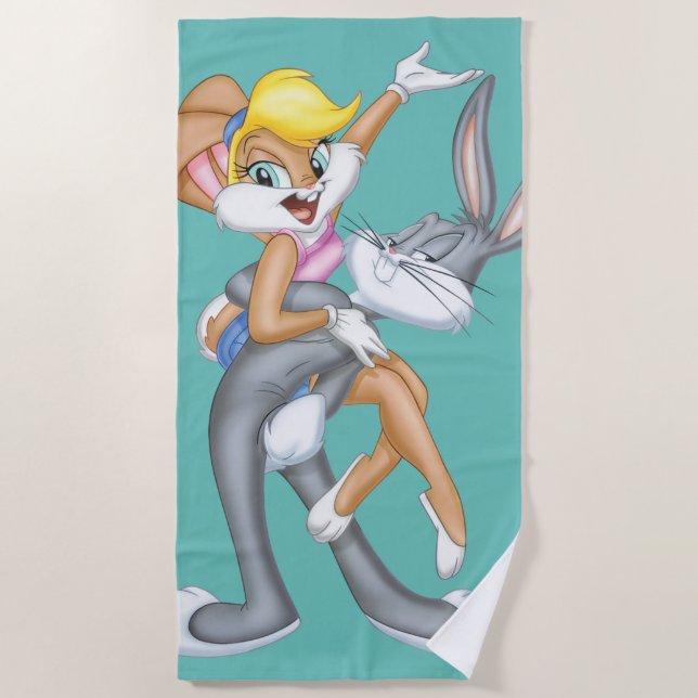 BUGS BUNNY™ and Lola Bunny Beach Towel (Front)