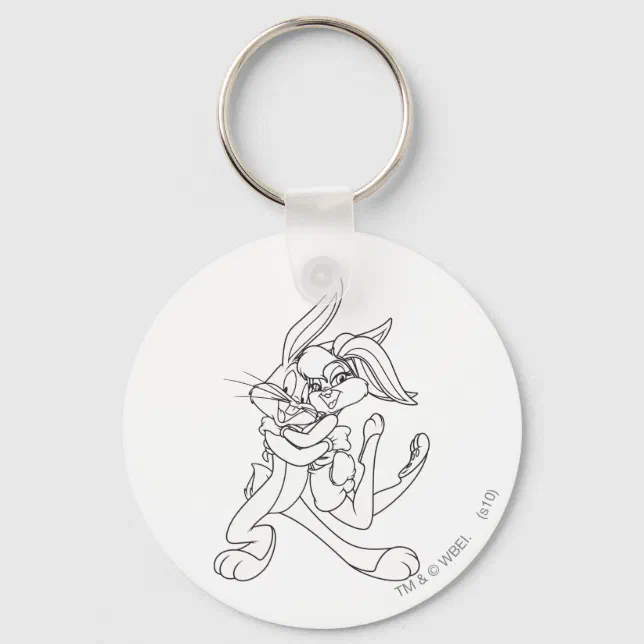 BUGS BUNNY™ and Lola Bunny Keychain Zazzle
