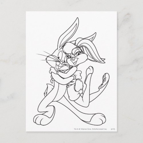 BUGS BUNNY and Lola Bunny Postcard