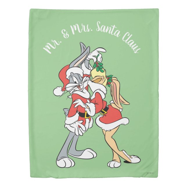 BUGS BUNNY™ and Lola Mistletoe Kiss Duvet Cover (Front)