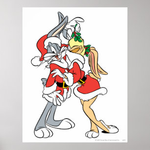 BUGS BUNNY™ and Lola Mistletoe Kiss Poster