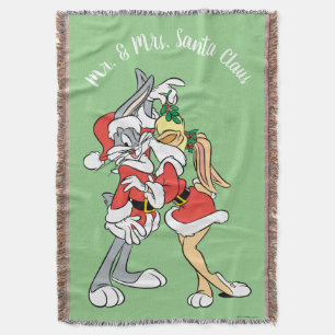 BUGS BUNNY™ and Lola Mistletoe Kiss Throw Blanket
