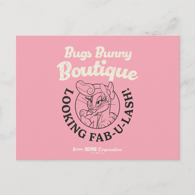 BUGS BUNNY™ Boutique - Looking Fab-U-Lash! Postcard (Front)