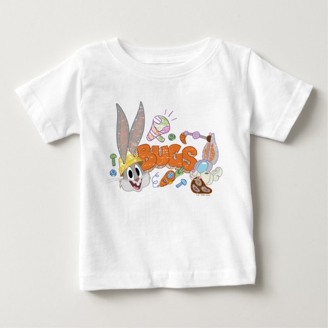 BUGS BUNNY BUILDERS™| BUGS BUNNY™ Sketch Art Baby T-Shirt (Front)
