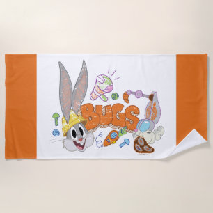BUGS BUNNY BUILDERS™ BUGS BUNNY™ Sketch Art Beach Towel