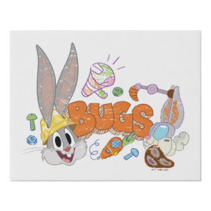 BUGS BUNNY BUILDERS™ BUGS BUNNY™ Sketch Art Faux Canvas Print