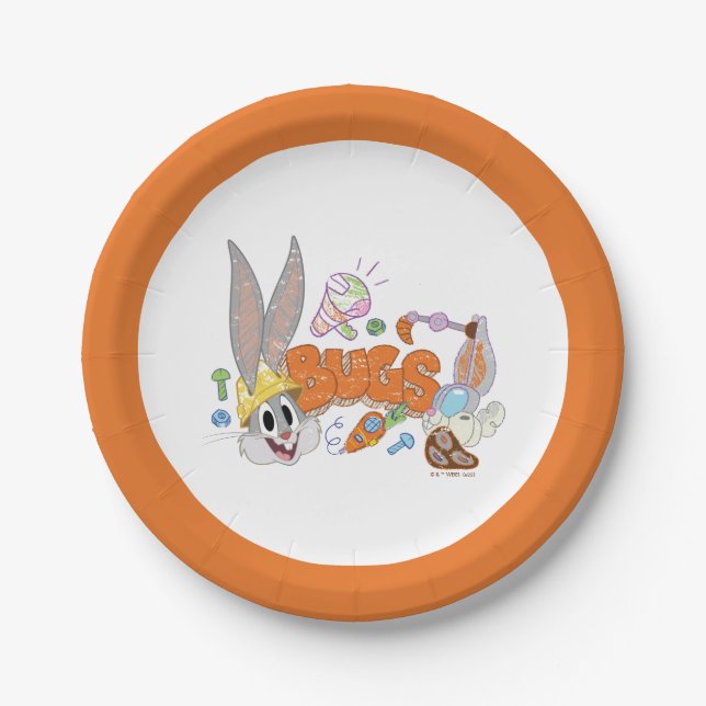 BUGS BUNNY BUILDERS™| BUGS BUNNY™ Sketch Art Paper Plates (Front)