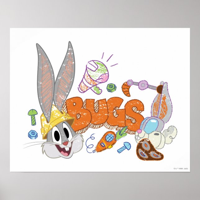 BUGS BUNNY BUILDERS™| BUGS BUNNY™ Sketch Art Poster (Front)