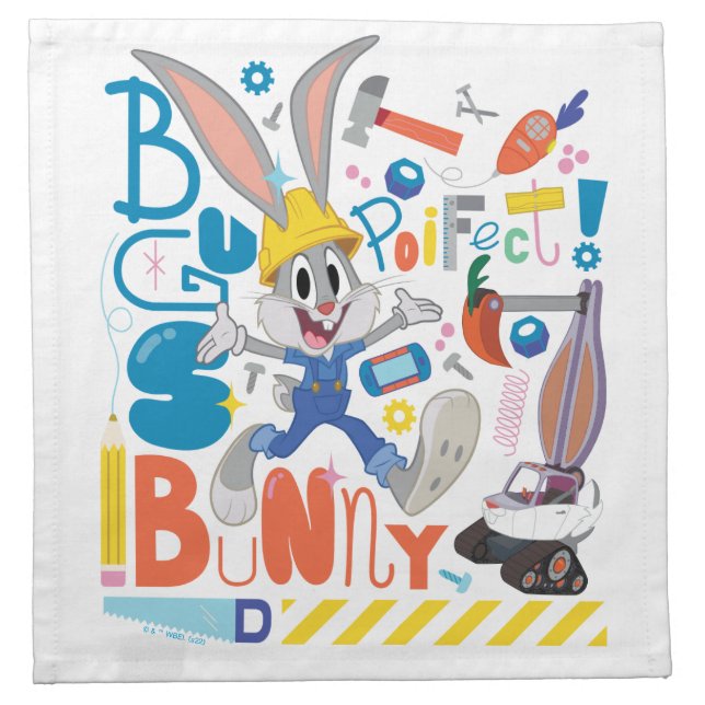 BUGS BUNNY BUILDERS™| BUGS BUNNY™ Work Tools Cloth Napkin (Front)