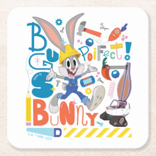 BUGS BUNNY BUILDERS™ BUGS BUNNY™ Work Tools Square Paper Coaster