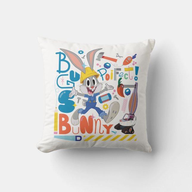 BUGS BUNNY BUILDERS™| BUGS BUNNY™ Work Tools Throw Pillow (Front)
