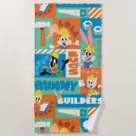 BUGS BUNNY BUILDERS™| Character Grid Pattern Beach Towel