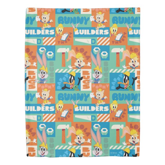 BUGS BUNNY BUILDERS™| Character Grid Pattern Duvet Cover (Front)