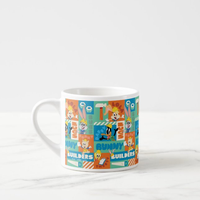 BUGS BUNNY BUILDERS™| Character Grid Pattern Espresso Cup (Left)