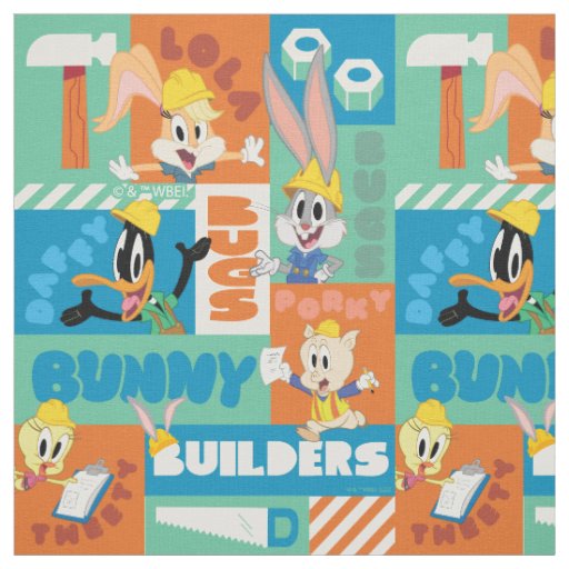 BUGS BUNNY BUILDERS™| Character Grid Pattern Fabric