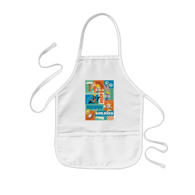BUGS BUNNY BUILDERS™| Character Grid Pattern Kids' Apron (Front)