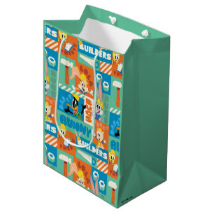 BUGS BUNNY BUILDERS™ Character Grid Pattern Medium Gift Bag