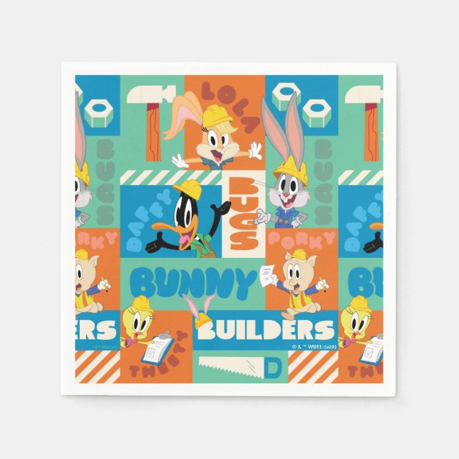 BUGS BUNNY BUILDERS™| Character Grid Pattern Napkins (Front)