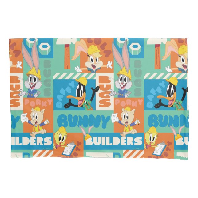 BUGS BUNNY BUILDERS™| Character Grid Pattern Pillow Case (Front)