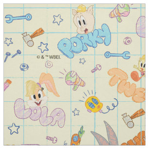 BUGS BUNNY BUILDERS™ Character Sketch Pattern Fabric