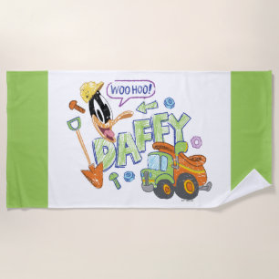 BUGS BUNNY BUILDERS™ DAFFY DUCK™ Sketch Art Beach Towel