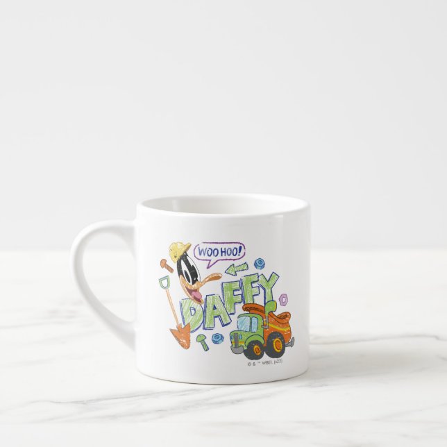 BUGS BUNNY BUILDERS™| DAFFY DUCK™ Sketch Art Espresso Cup (Left)