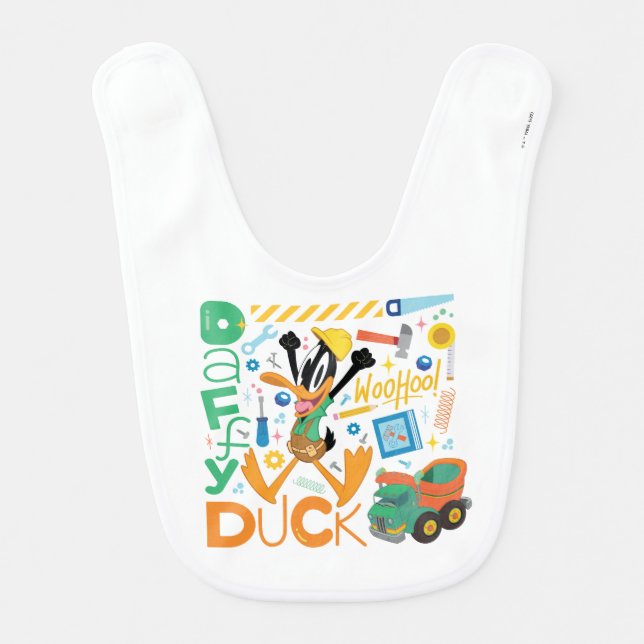 BUGS BUNNY BUILDERS™| DAFFY DUCK™ Work Tools Baby Bib (Front)