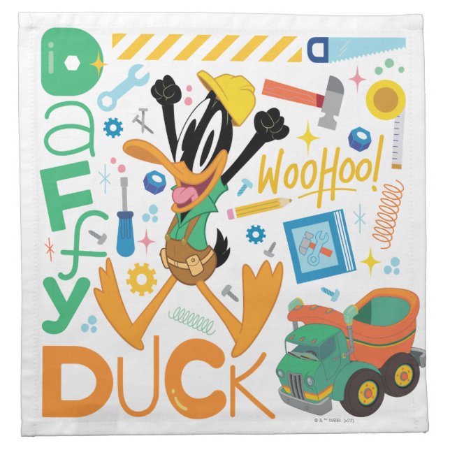 BUGS BUNNY BUILDERS™| DAFFY DUCK™ Work Tools Cloth Napkin (Front)