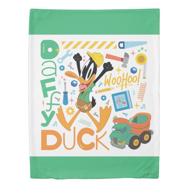 BUGS BUNNY BUILDERS™| DAFFY DUCK™ Work Tools Duvet Cover (Front)