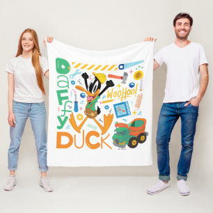 BUGS BUNNY BUILDERS™ DAFFY DUCK™ Work Tools Fleece Blanket