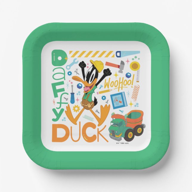 BUGS BUNNY BUILDERS™| DAFFY DUCK™ Work Tools Paper Plates (Front)