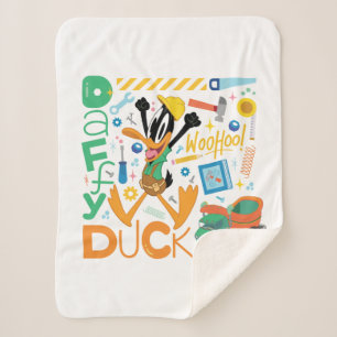 BUGS BUNNY BUILDERS™ DAFFY DUCK™ Work Tools Sherpa Blanket