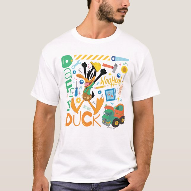 BUGS BUNNY BUILDERS™| DAFFY DUCK™ Work Tools T-Shirt (Front)